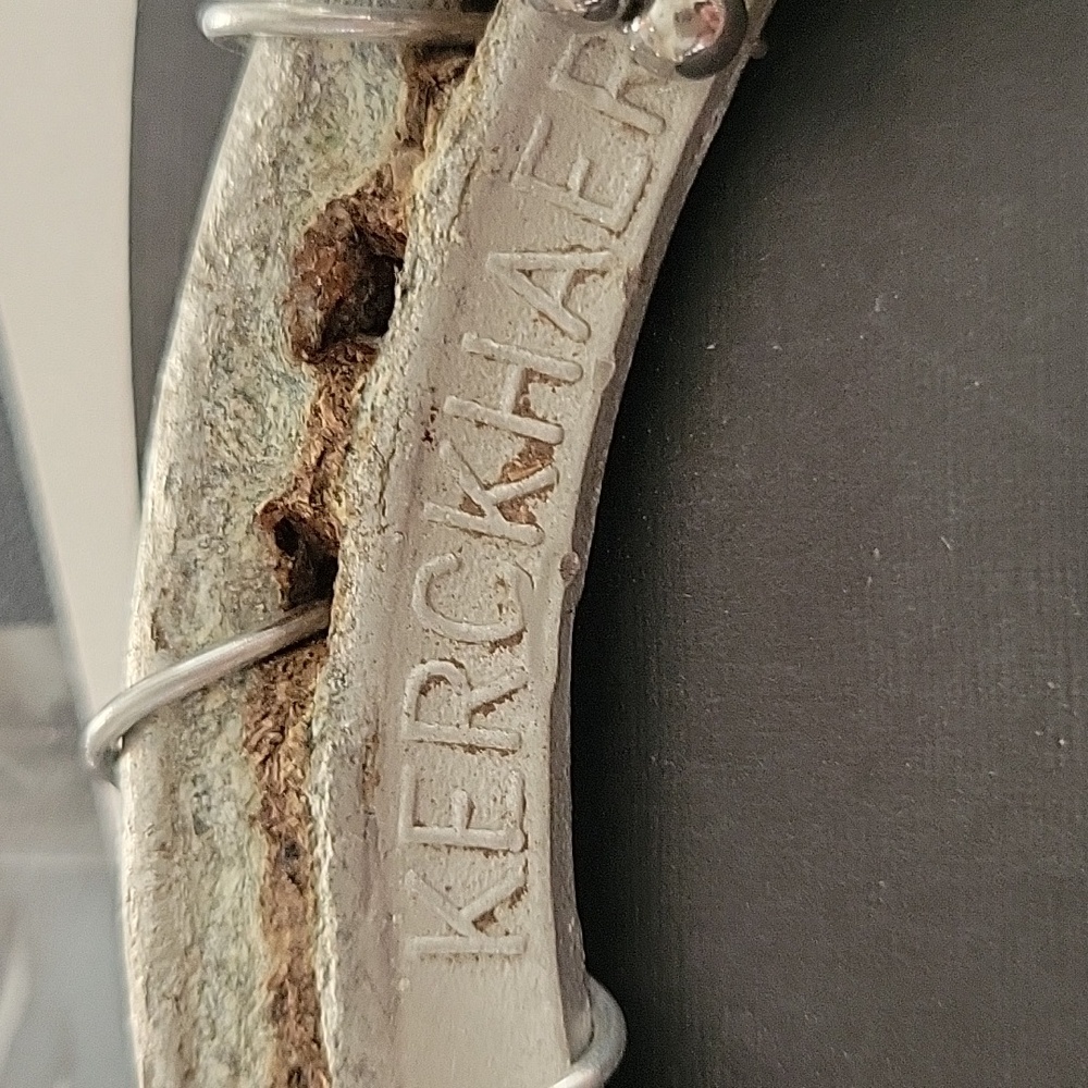 Bejeweled Horseshoe with Authentic Dirty Track Horseshoe - Picture 7 of 8